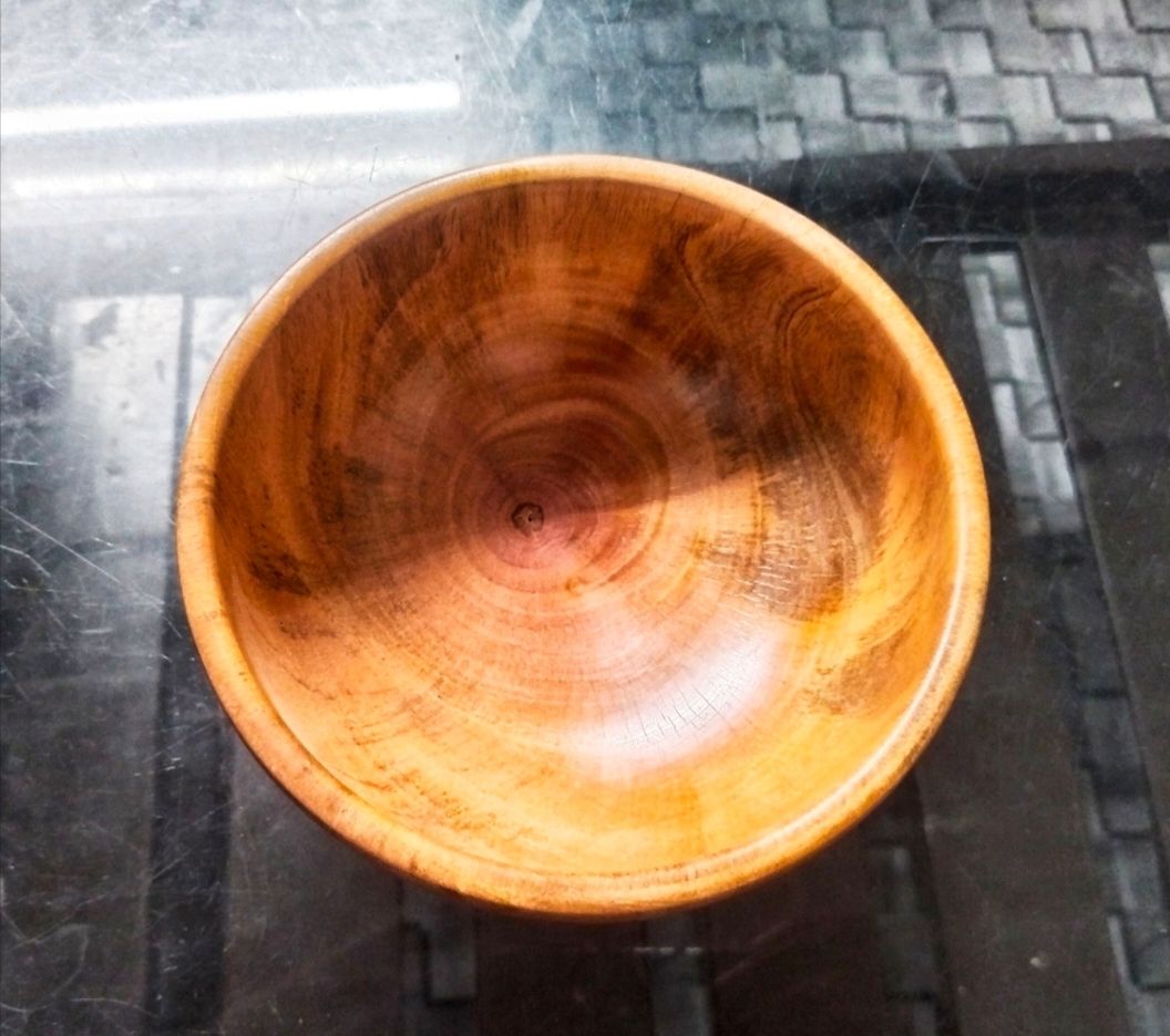 5 inch Handmade Durable Children Tableware Natural Eco Friendly wooden Baby Bowl