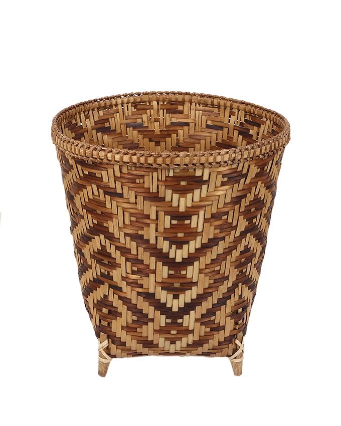 Eco Friendly Handwoven Bamboo Basket  - Brown
