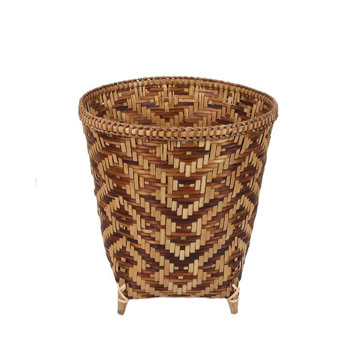 Eco Friendly Handwoven Bamboo Basket  - Brown